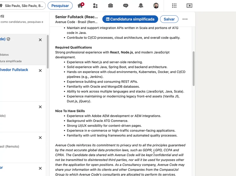 Screenshot da Selecione um Trecho